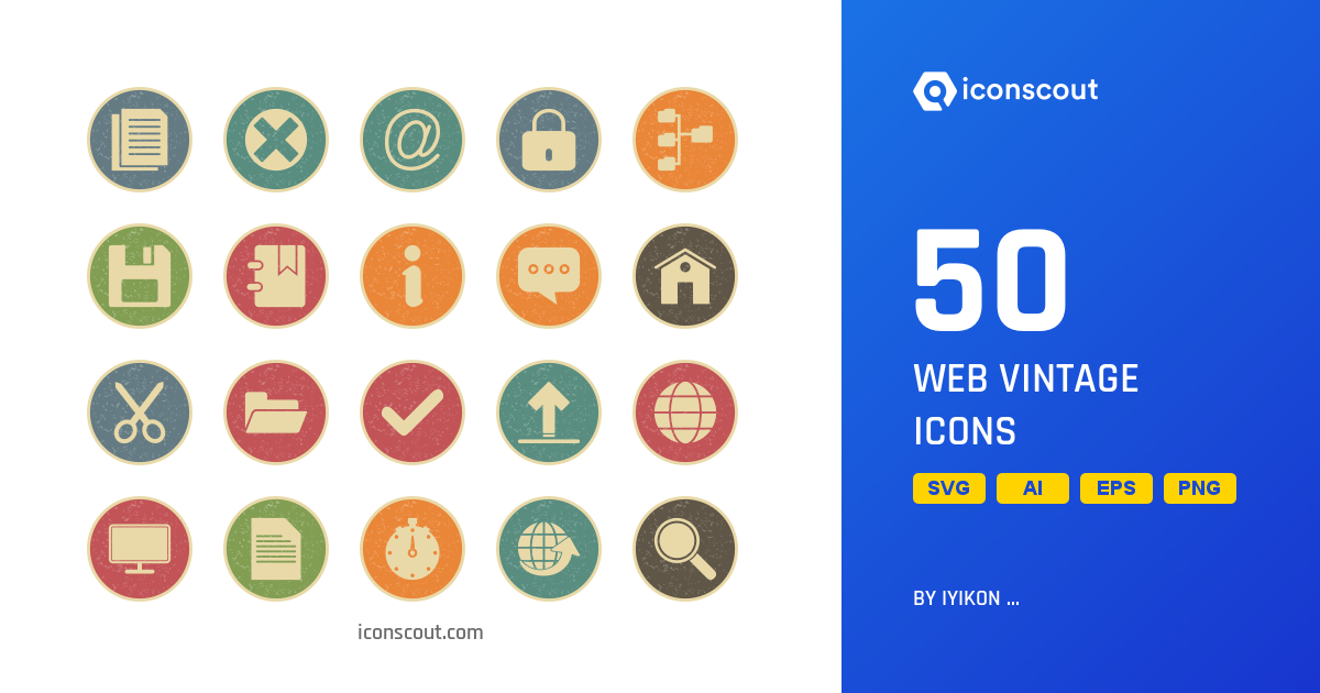 1200x630 Download Web Vintage Icon Pack