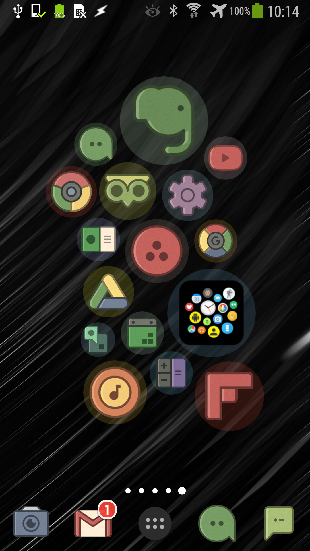 1080x1920 Andromeda Vintage Icon Pack Bubble Cloud Widgets + Wear Os
