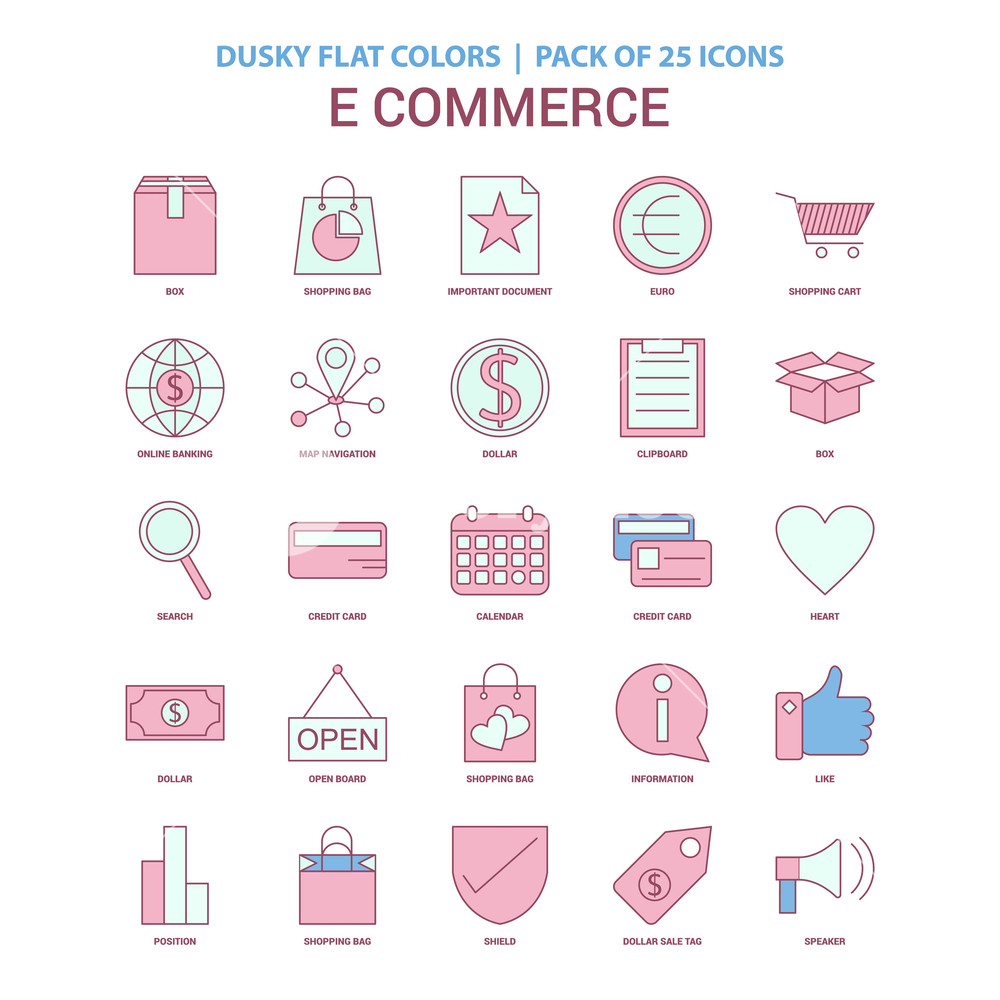 1000x1000 E Commerce Icon Dusky Flat Color