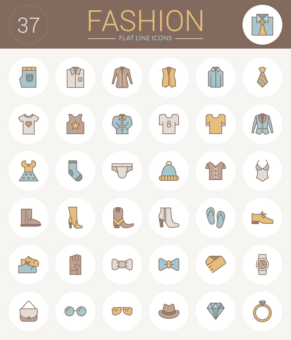 1000x1167 Pack Of Fashion Free Flat Icons