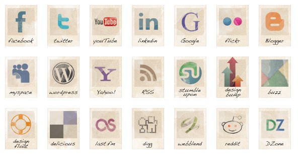 600x325 Free Social Vintage Icons Free Icon Packs Ui Download