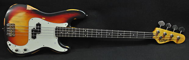 620x197 Vintage Icon Distressed Sunburst Finish String Bass Reverb