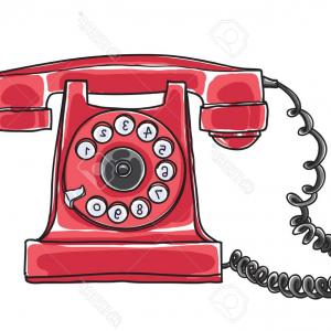 300x300 Phototelephone Icon Red Vector Old Rotary Dial Vintage Phone