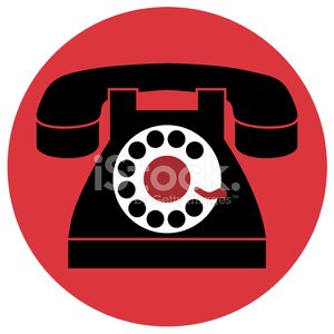 300x300 Vintage Dial Telephone Icon Stock Vectors