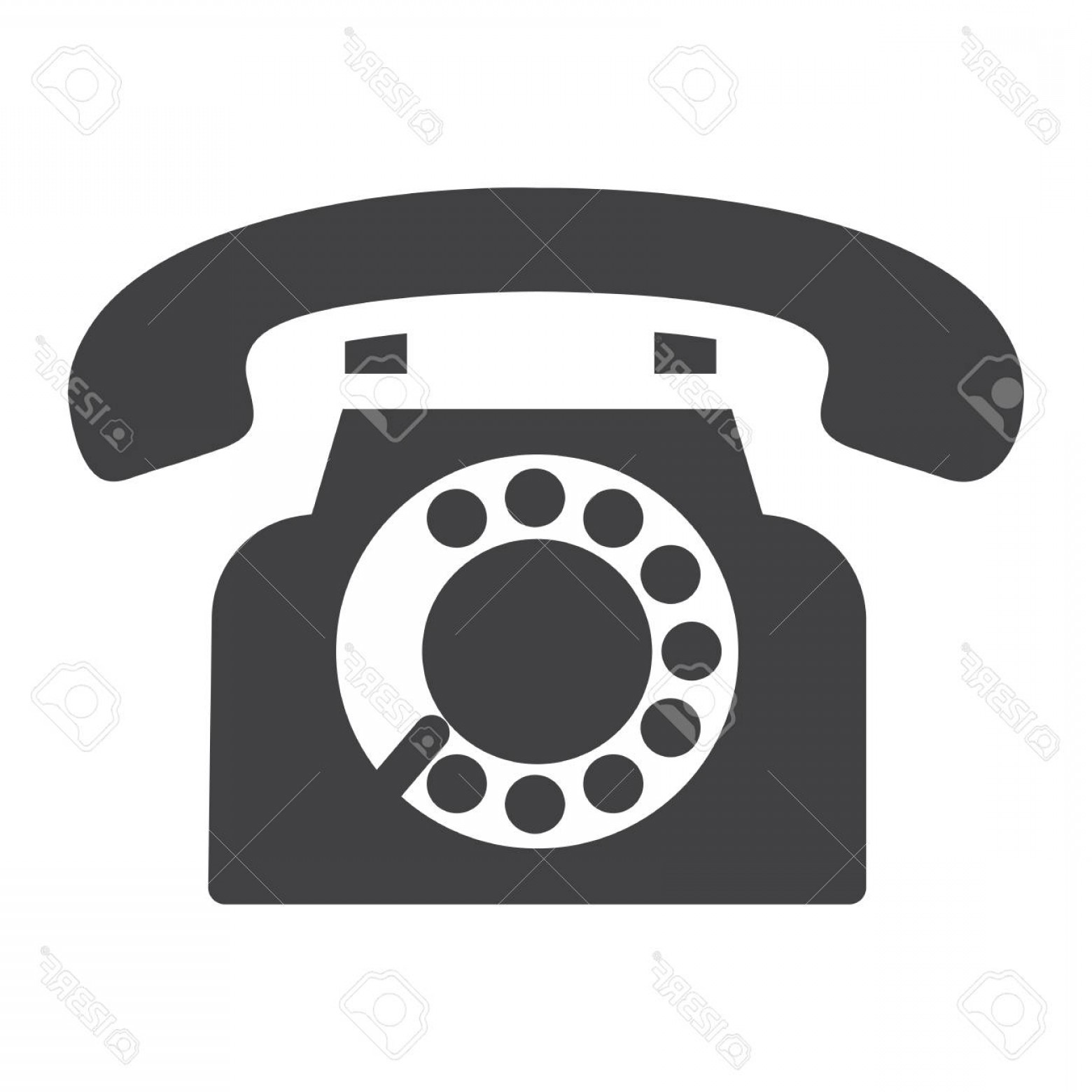 1560x1560 Photostock Vector Vintage Phone Solid Icon Contact Us And Website