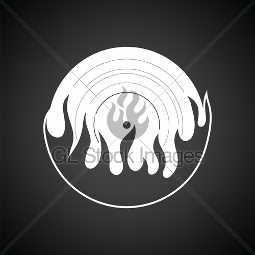 500x500 Flame Vinyl Icon Gl Stock Images