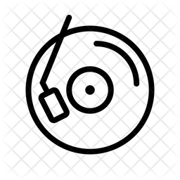 256x256 Vinyl Icon Of Line Style