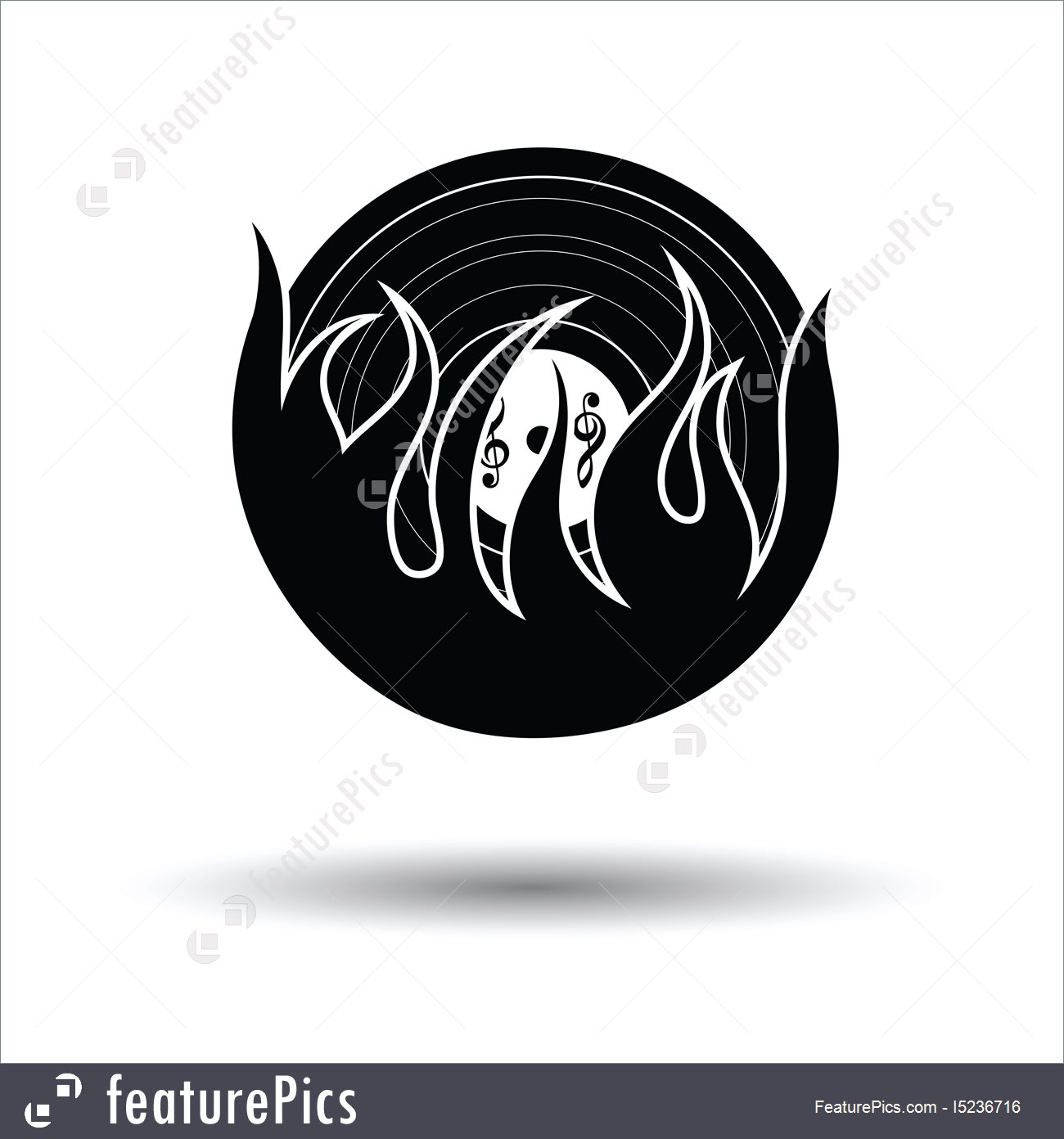 1300x1392 Flame Vinyl Icon Illustration