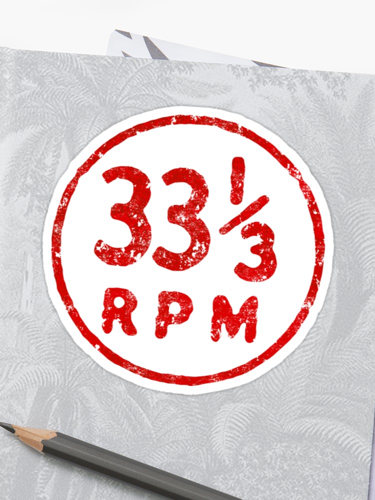 750x1000 Rpm Vinyl Record Icon Sticker