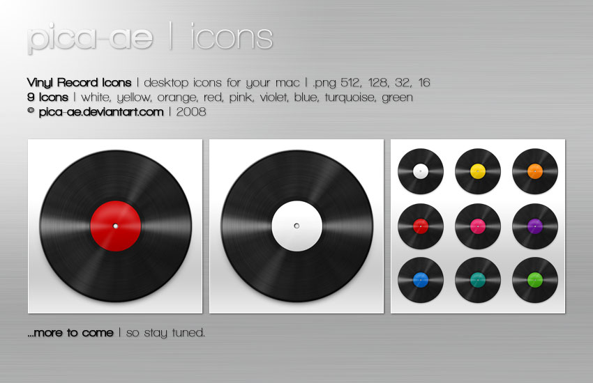 850x550 Vinyl Record Icons