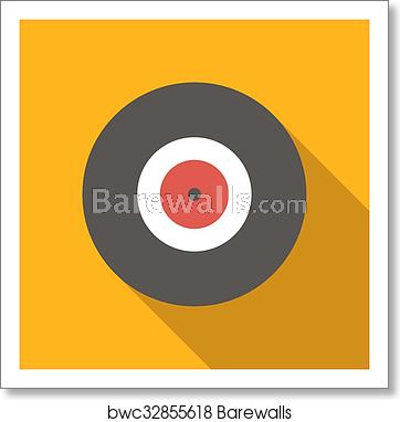 362x382 Vinyl Record Icon, Art Print Barewalls Posters Prints