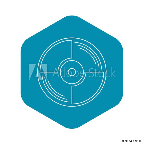 500x500 Blank Vinyl Record Icon Outline Illustration Of Blank Vinyl