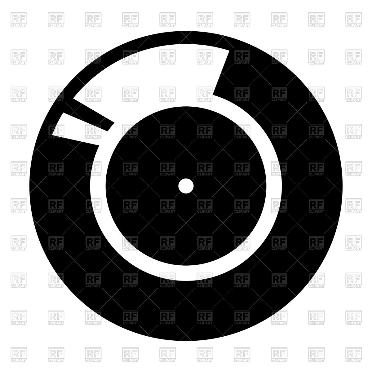 1200x1200 Vinyl Record Icon On White Background Vector Image Of Icons