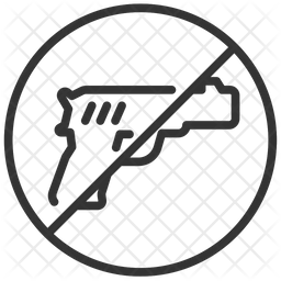 256x256 No Violence Icon Of Line Style