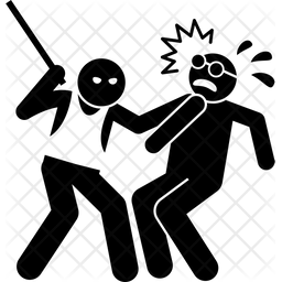 256x256 Thug Violence Icon Of Glyph Style