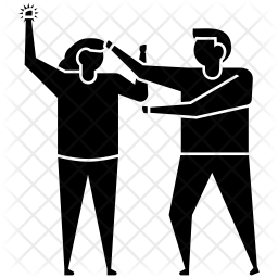 256x256 Violence Icon Of Glyph Style