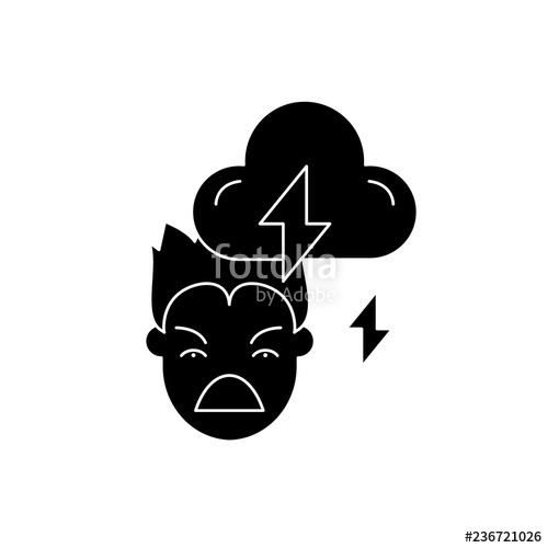 500x500 Violence Black Icon, Concept Vector Sign On Isolated Background