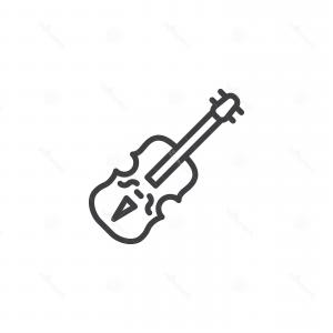 300x300 Violn Outline Vector Web Design Hoodamathrun