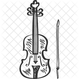 256x256 Violn Of Doodle Style