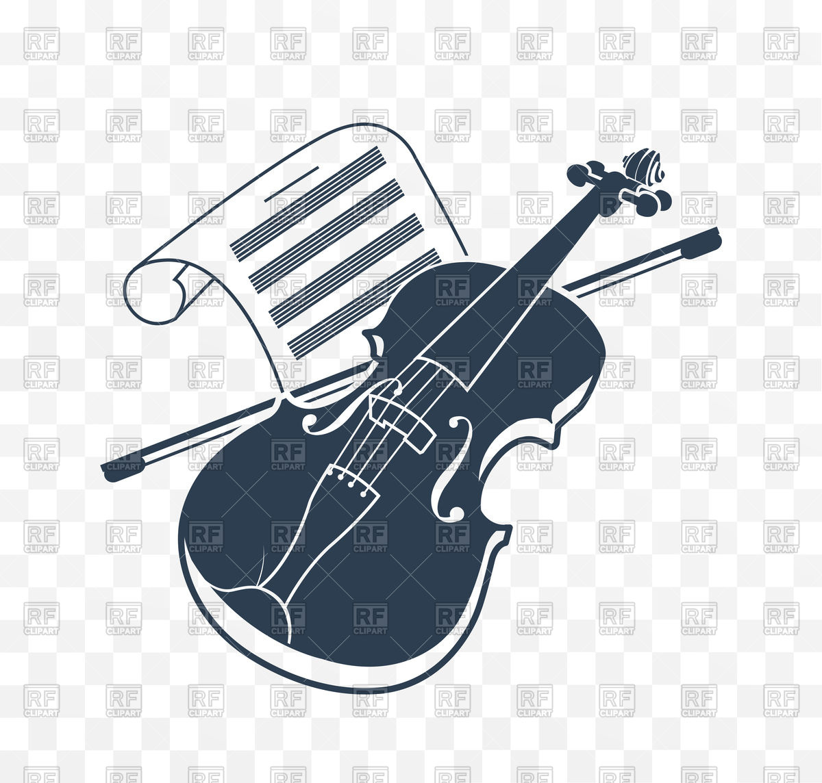 1200x1144 Violn And Music Books Vector Image Of Objects Rodnikovay