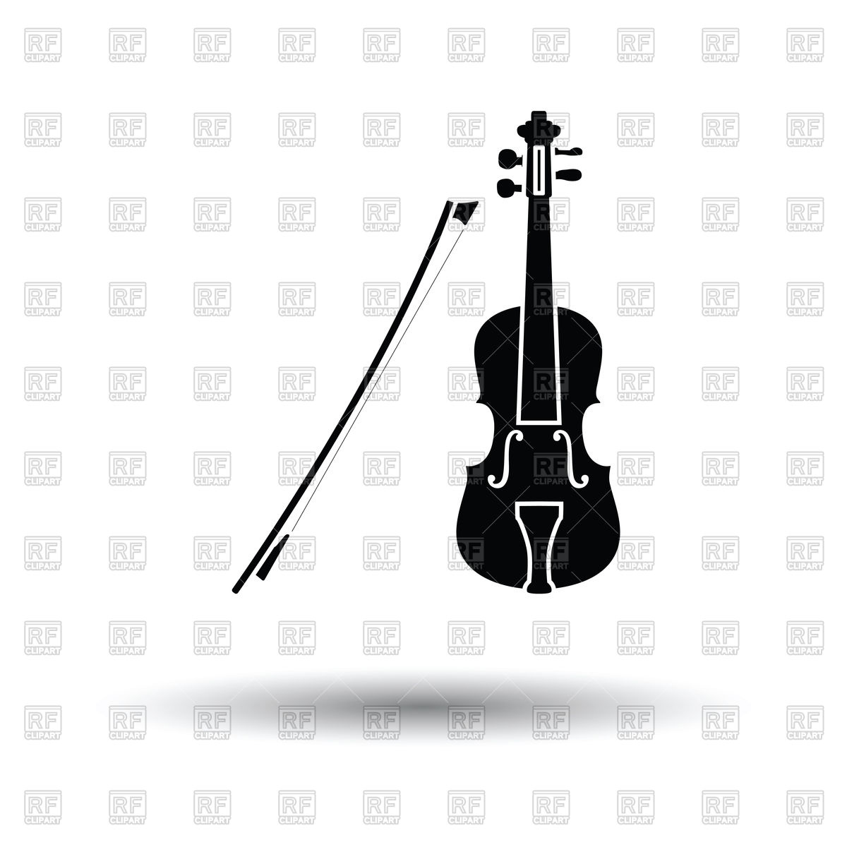 1200x1200 Violn With Shadow Vector Image Of Music Angelp