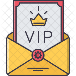 256x256 Vip Pass Icon Of Colored Outline Style