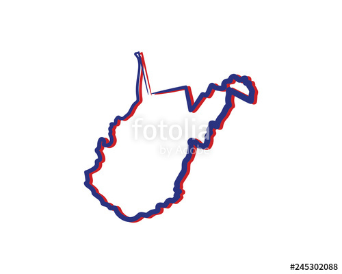 500x400 West Virginia Outline Logo Icon Stock Image And Royalty Free