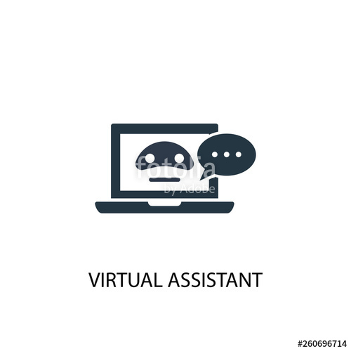 500x500 Virtual Assistant Icon Simple Element Illustration Virtual