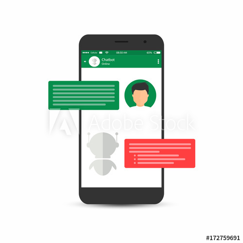 500x500 Chatbot Concept Man Is Asking Question To Chatbot User Icon