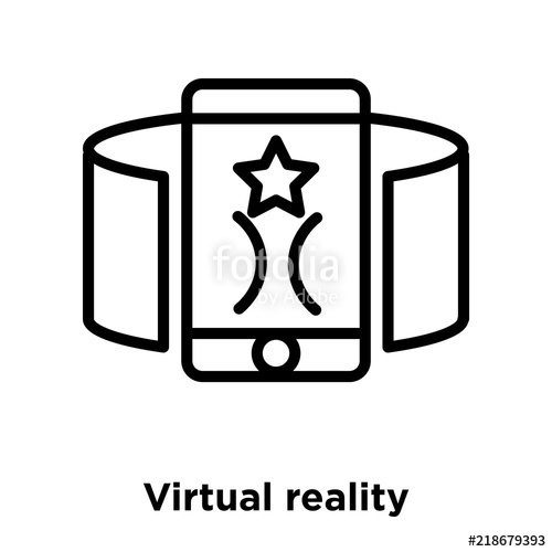 500x500 Virtual Reality Icon Isolated On White Background Modern