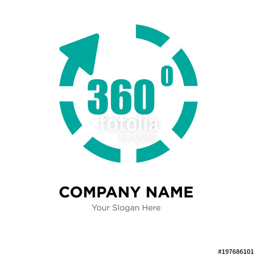500x500 Virtual Tour Company Logo Design Template, Business Corporate