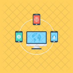 256x256 Virtualization Icon Of Flat Style