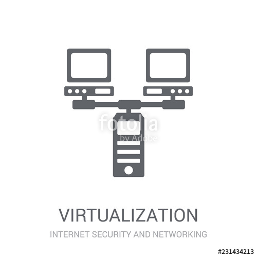 500x500 Virtualization Icon Trendy Virtualization Logo Concept On White