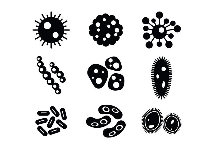 700x490 Bacteria, Bug, Virus, Mold Vector Icon Set