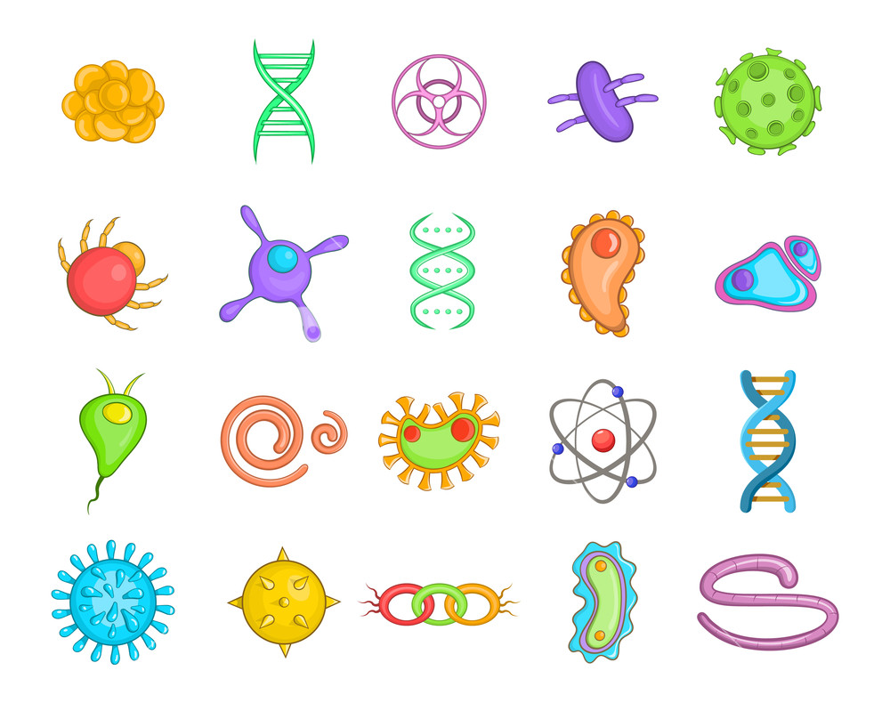 1000x790 Virus Icon Set Cartoon Set Of Virus Vector Icons For Web Design