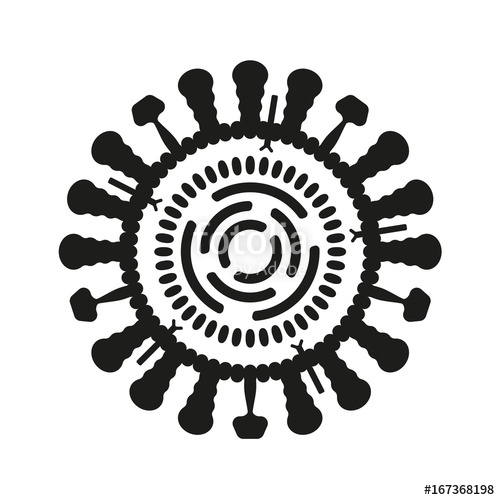 500x500 Virus Or Bacteria Icon Influenza Symbol Vector Illustration