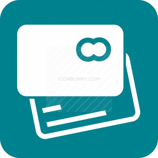 600x600 Credit Card Flat Round Corner Icon