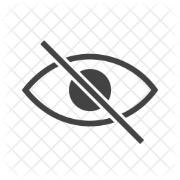 Off Visibility Icon Of Glyph Style 256x256 Off Visibility Icon Of Glyph Style