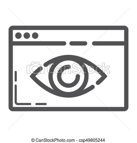 Web Visibility Line Icon, Seo And Development, Browser Sign Vector 450x470 Web Visibility Line Icon, Seo And Development, Browser Sign Vector