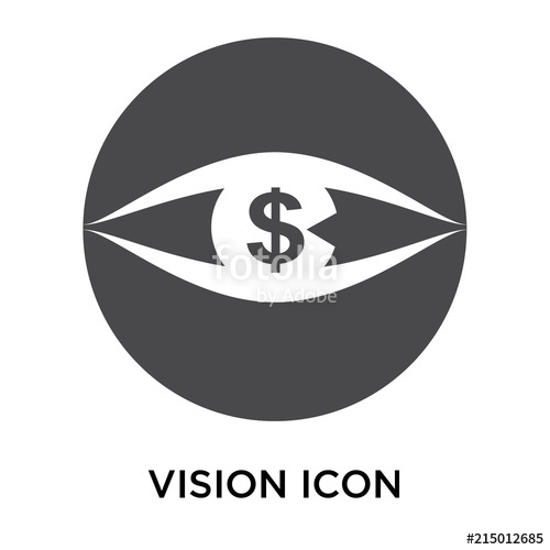 500x500 Vision Icon On White Background Modern Icons Vector Illustration