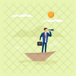 256x256 Visionary Leader Icon Of Flat Style