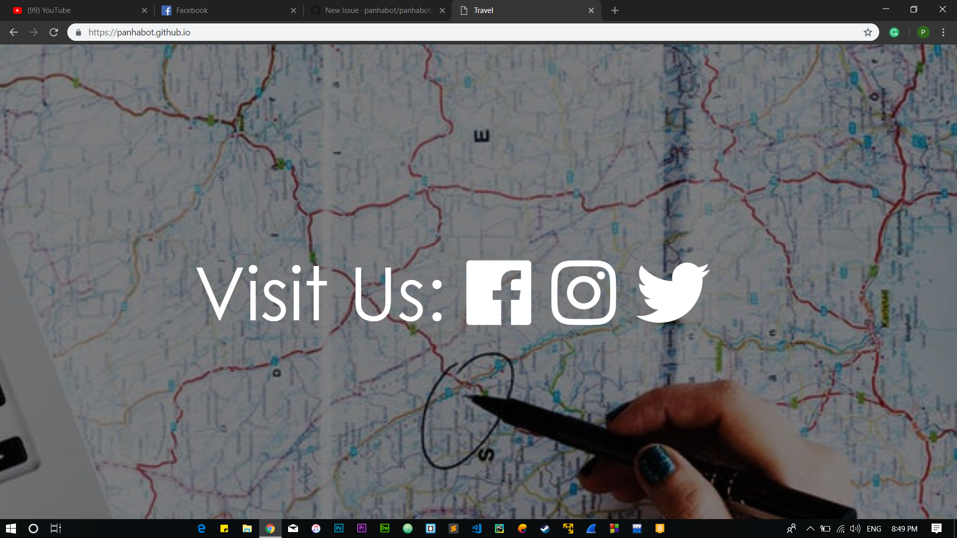 1920x1080 Adding Animation In To Visit Us Icon Issue