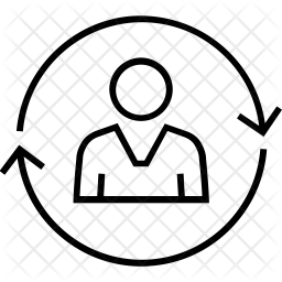 Returning Visitor Icon Of Line Style 256x256 Returning Visitor Icon Of Line Style