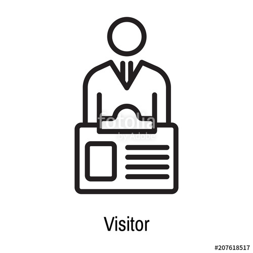 Visitor Icon Vector Sign And Symbol Isolated On White Background 500x500 Visitor Icon Vector Sign And Symbol Isolated On White Background
