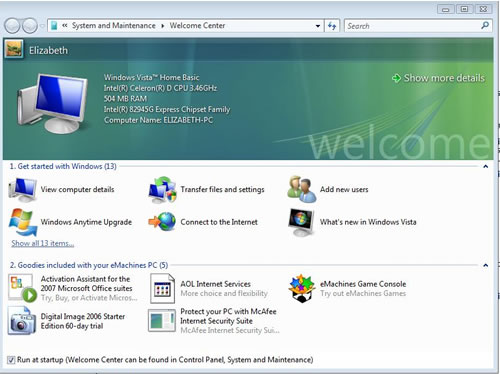 500x374 Pc Hell How To Remove Icons From The Windows Vista Welcome Center