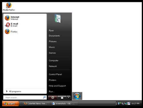 500x380 Cybernotes Vista Start Menu Emulator For Windows Xp