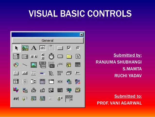 638x479 Visual Basic Controls Ppt