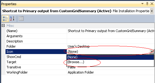 506x272 Setting Shortcut's Icon In Setup Project Visual Studio Windows
