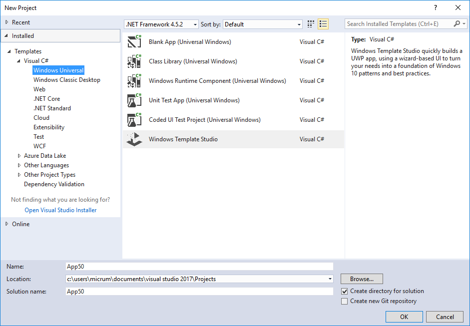 941x653 Announcing Windows Template Studio