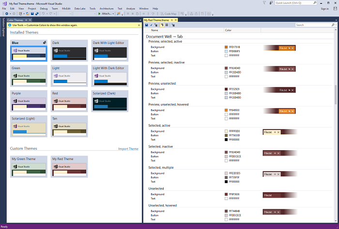 700x474 Color Theme Editor For Visual Studio